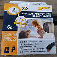 Ущільнювач P 6 m коричневий для вікон самоклеючий Stomil Sanok