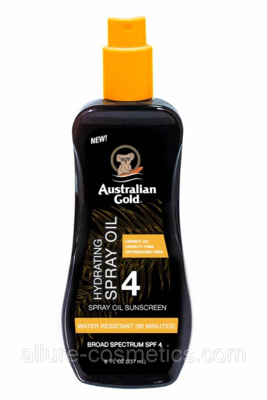 Олія-спрей для засмаги SPF 4 Australian Gold Hydrating Oil Spray Sunscreen SPF 4