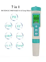 Анализатор воды ORP/ТДС/РН/Ес/SALT/S.G/Темп 7-в-1 C-600