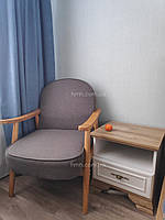 Кресло мягкое Halmar RETRO ткань/дерево 64x70x76х45 Серый
