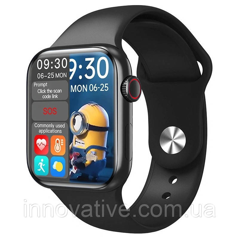 Розумний годинник Lemfo HW16 Silicone з вимірюванням тиску та кисню в крові (Чорний)