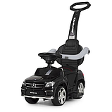 Дитяча каталка-толокар M 3186L-2, народить.ручка MP3 і світло від акум6V4,5AH, кігд.сидіння, чорний, фото 3