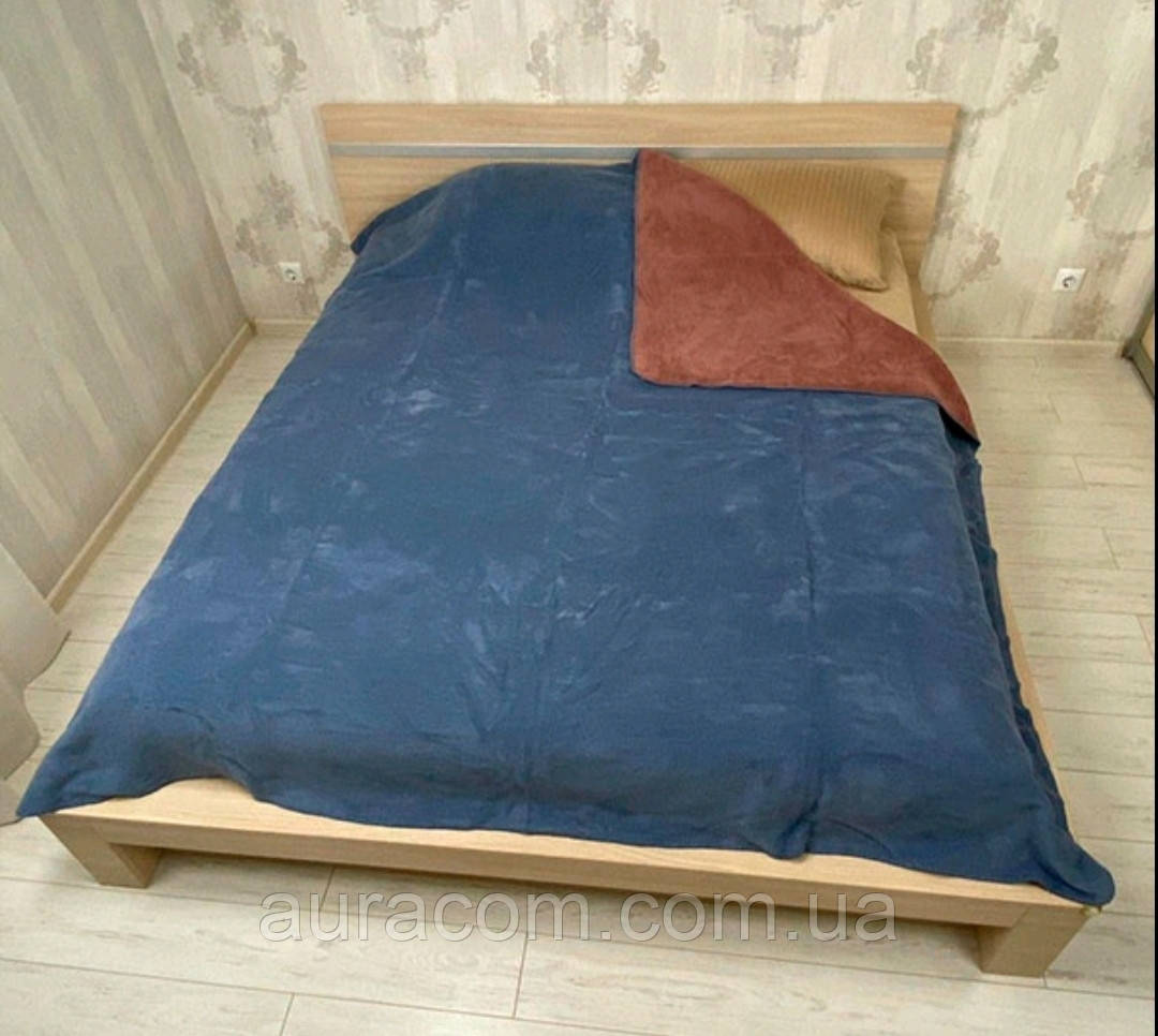 Сірий двосторонній плед, Belizza mavi.gul, Туреччина, фото 1