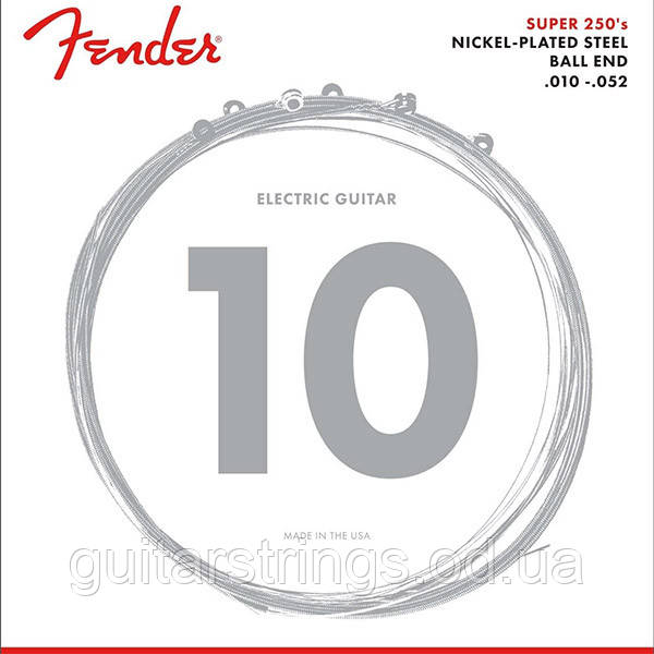 Струны Fender 250RH Nickel Plated Steel 10-52 Regular/Heavy - фото 1 - id-p1413592877