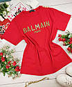 Червона жіноча футболка Balmain (Балман), фото 6