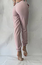 Батальні жіночі літні штани, софт No103 брудно рожевий, фото 3