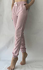 Батальні жіночі літні штани, софт No103 брудно рожевий, фото 2