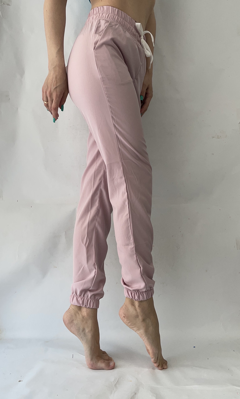 Батальні жіночі літні штани, софт No103 брудно рожевий