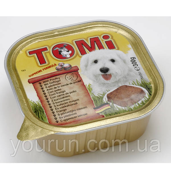 TOMi ПТАХ (poultry) консерви корм для собак, паштет 300гр.