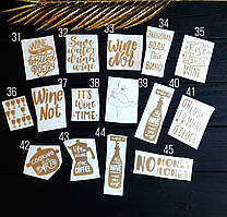 Наклейки з плівкою для перенесення зображення, вид на вибір, 1 шт. Мод.42