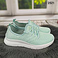 Жіночі кросівки, мокасини весняно-літні колір м'ята, Гіпаніс Україна, фото 6