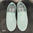 Жіночі кросівки, мокасини весняно-літні колір м'ята, Гіпаніс Україна, фото 9