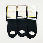 Чоловічі безшовні середні шкарпетки сітка чорні Marjinal Туреччина, фото 3