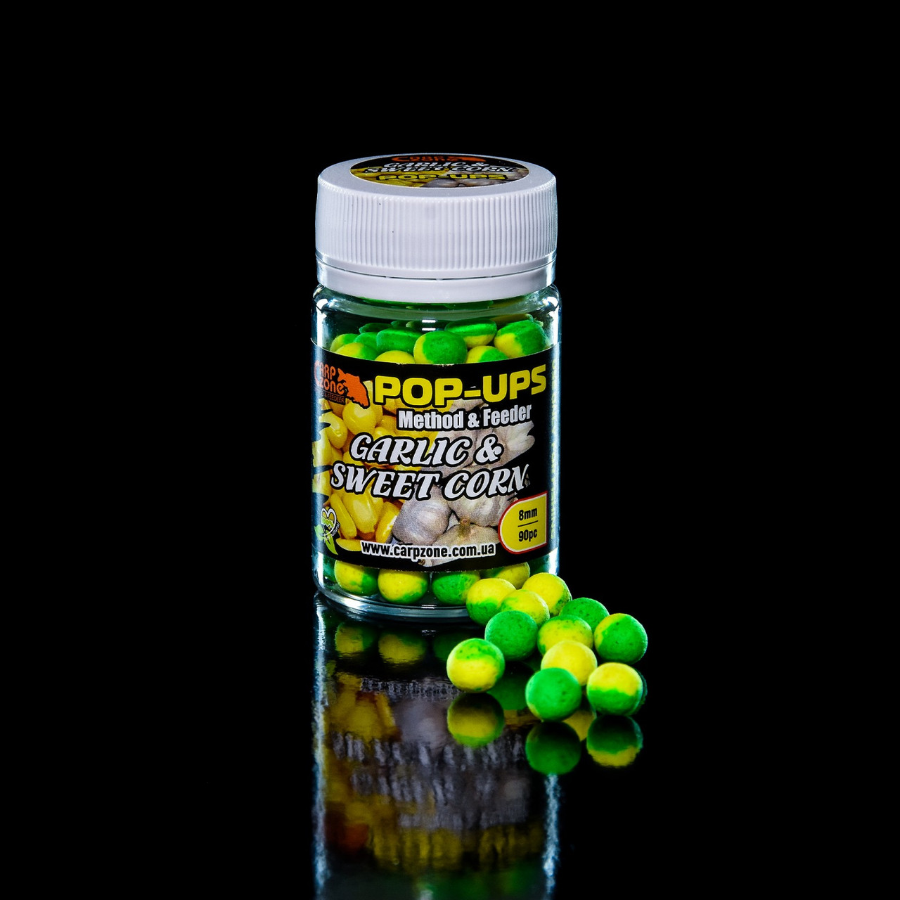Поп Ап CarpZone Pop-Ups Method & Feeder Garlic & Sweet Corn (Чінок і Цукрова Kукурудза) 8 mm/90pc