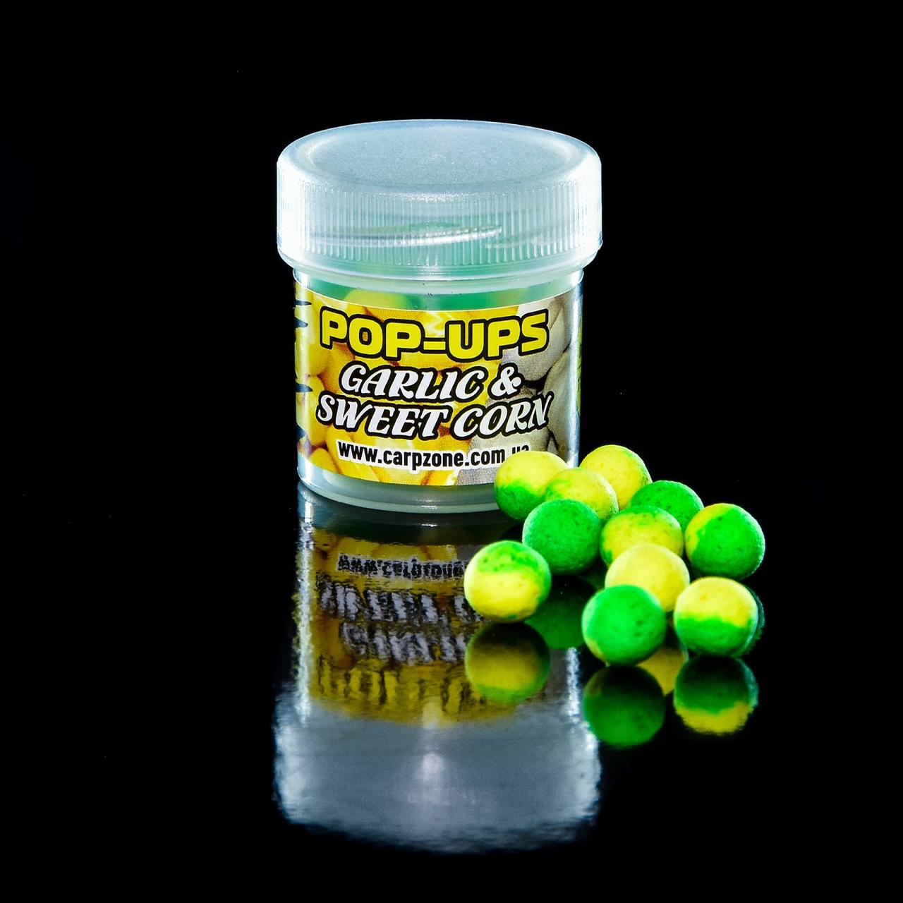 Поп Ап CarpZone Pop-Ups Method & Feeder Garlic & Sweet Corn (Чінок і Цукрова Kукурудза) 8 mm/30pc, фото 1