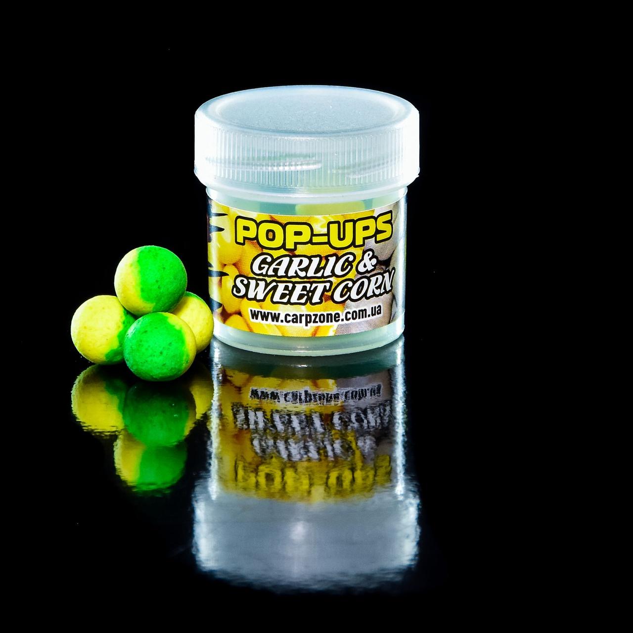 Поп Ап Pop-Ups Fluro Garlic & Sweet Corn (Часник і Цукрова кукурудза) 11mm/10pc, фото 1