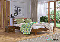 Деревянная двуспальная кровать в спальню Рената Люкс 160х200см светлый орех со щита 2Л25