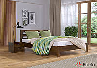 Деревянная двуспальная кровать в спальню Рената Люкс 160х200см темный орех со щита 2Л4