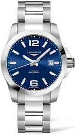 Чоловічі Годинники LONGINES L3.777.4.99.6 Conquest 41 mm Blue Dial Automatic CLASSIC