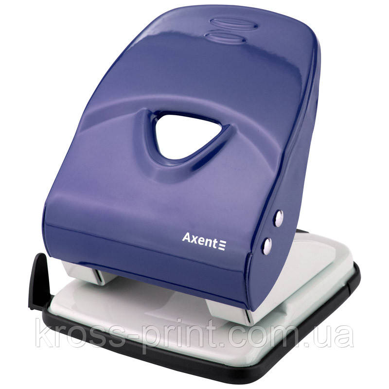Діркопробивач для паперу Axent Exakt-2 3940-02-A, металевий, 40 аркушів, синій