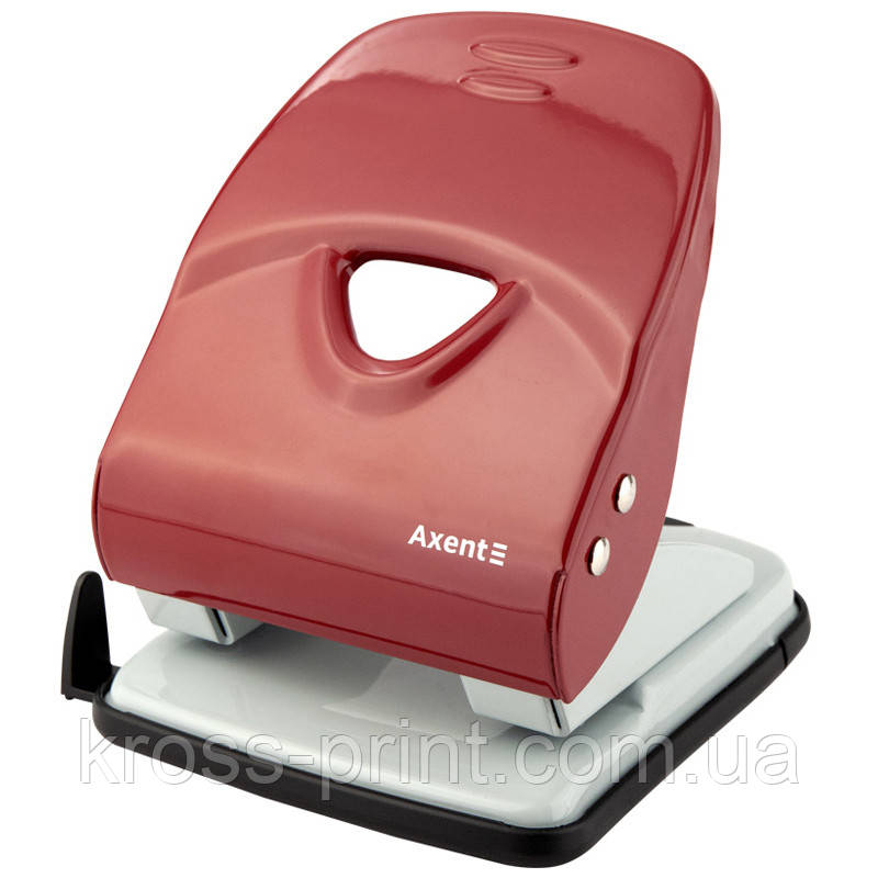 Діркопробивач для паперу Axent Exakt-2 3940-06-A, металевий, 40 аркушів, червоний