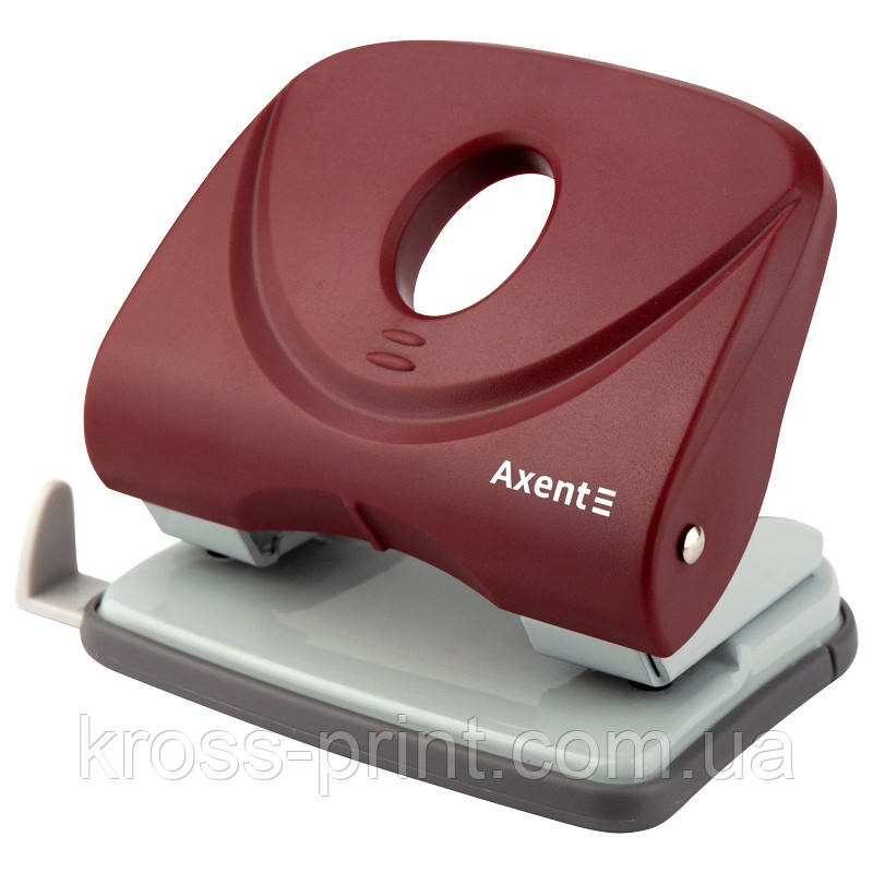 Діркопробивач для паперу Axent Welle-2 3830-06-A, пластиковий, 30 аркушів, червоний