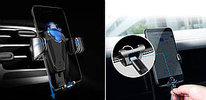 Тримач (автотримач) для телефону в машину Baseus Gravity Car Mount Чорний (SUYL-01), фото 5