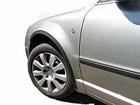 Накладки на арки (4 шт, черные) ABS - пластик для Skoda Superb 2001-2009 гг