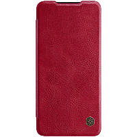 Кожаный чехол (книжка) Nillkin Qin Series для Samsung Galaxy A72 4G / A72 5G Красный