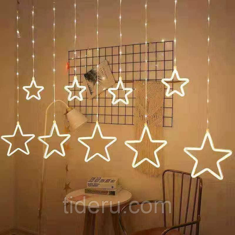 LED гірлянда Зірочки 3 D