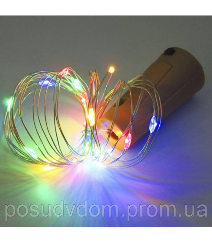 Гірлянда Роса-пробка на батарейках 20 LED