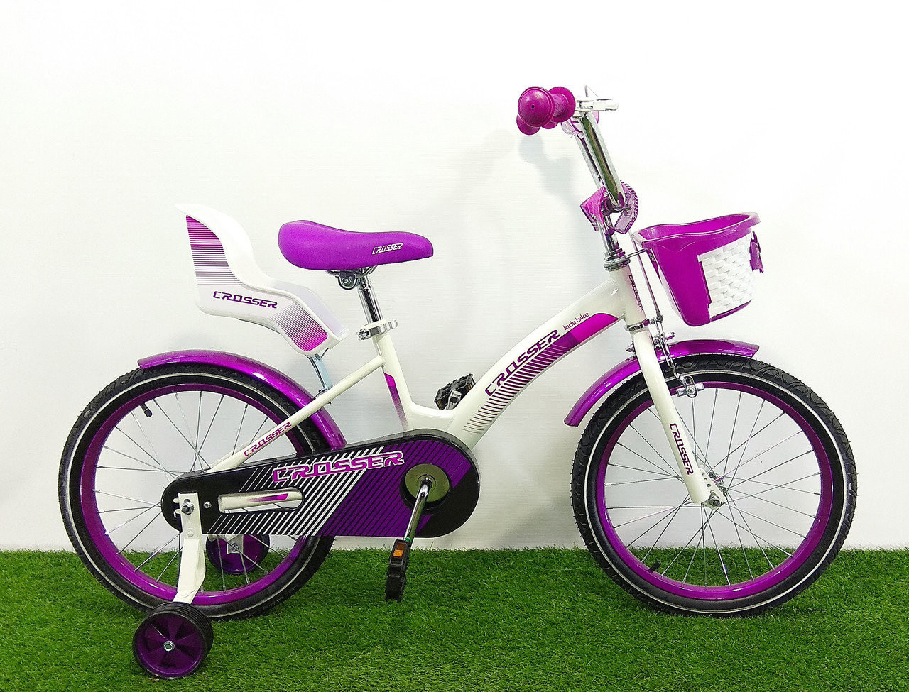 Дитячий велосипед Crosser Kids Bike 18 дюймів фіолетовий