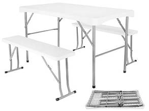 Стіл складаний туристичний 113 см і дві лавки SO9998