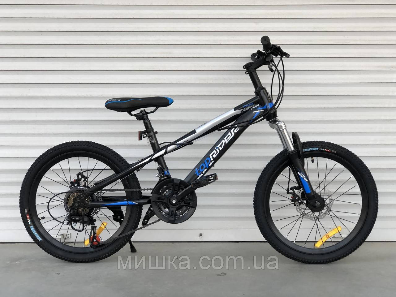 Велосипед TopRider-611 20" гірський, рама 13" Синій, фото 1