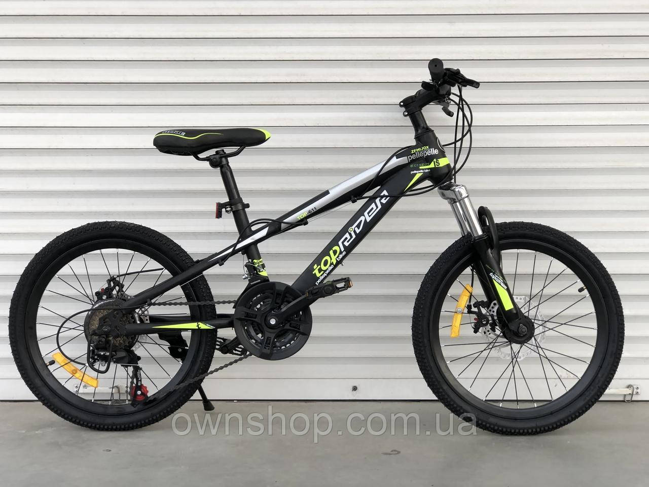 Велосипед TopRider-611 20" гірський, рама 13" Зелений, фото 1