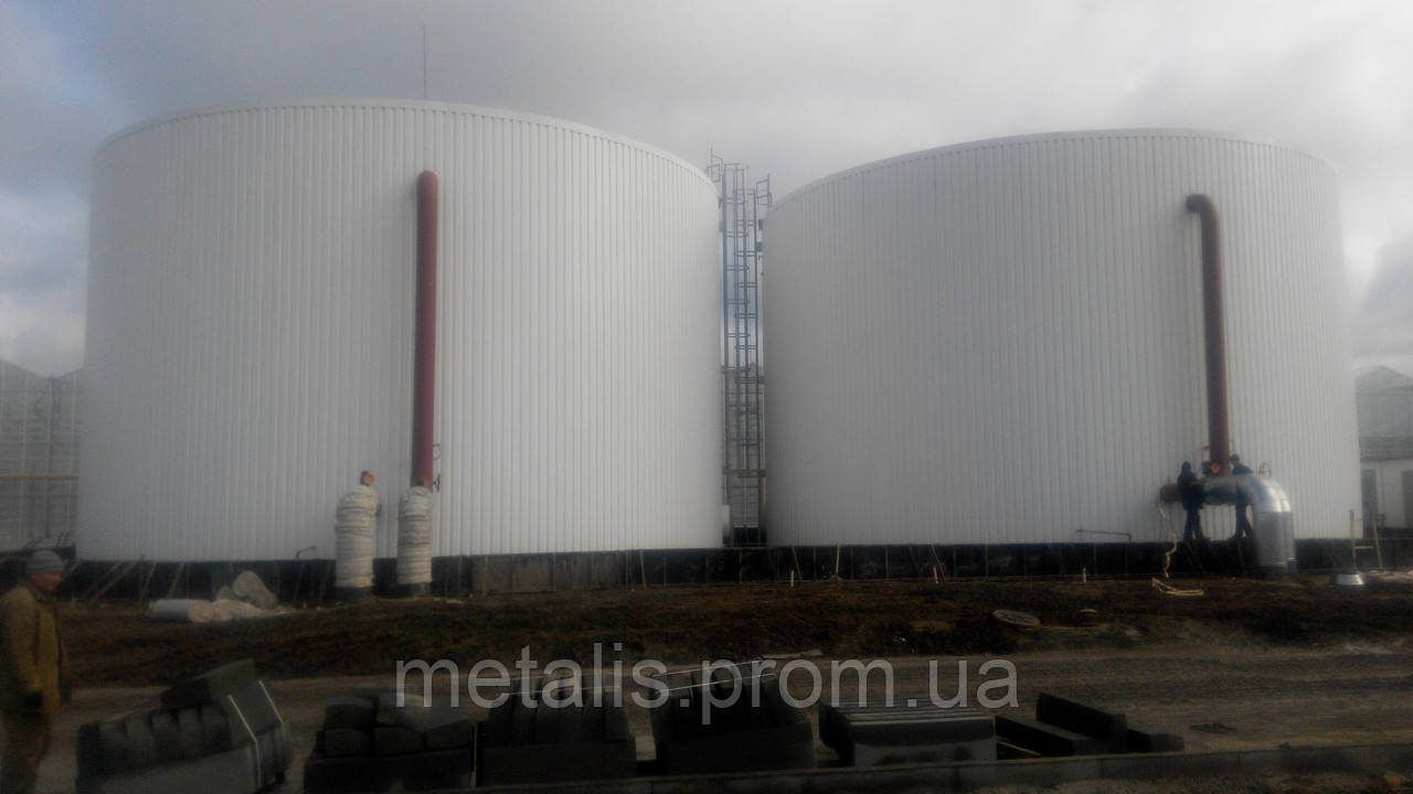 Резервуар Вертикальный Стальной РВС-1000 М³ М.куб для Воды с Монтажом ...