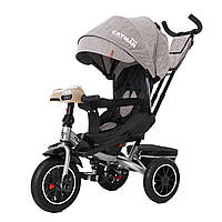 Велосипед триколісний TILLY Cayman T-381/7 з посиленою рамою і пультом ДУ + сумка для дрібниць Бежевий