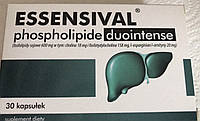 Ecceнціале фосфоліпіди 600мг, холін, L -орнітін, эссенциале 30капсул. Ессенцiалє для лечения печени Польша