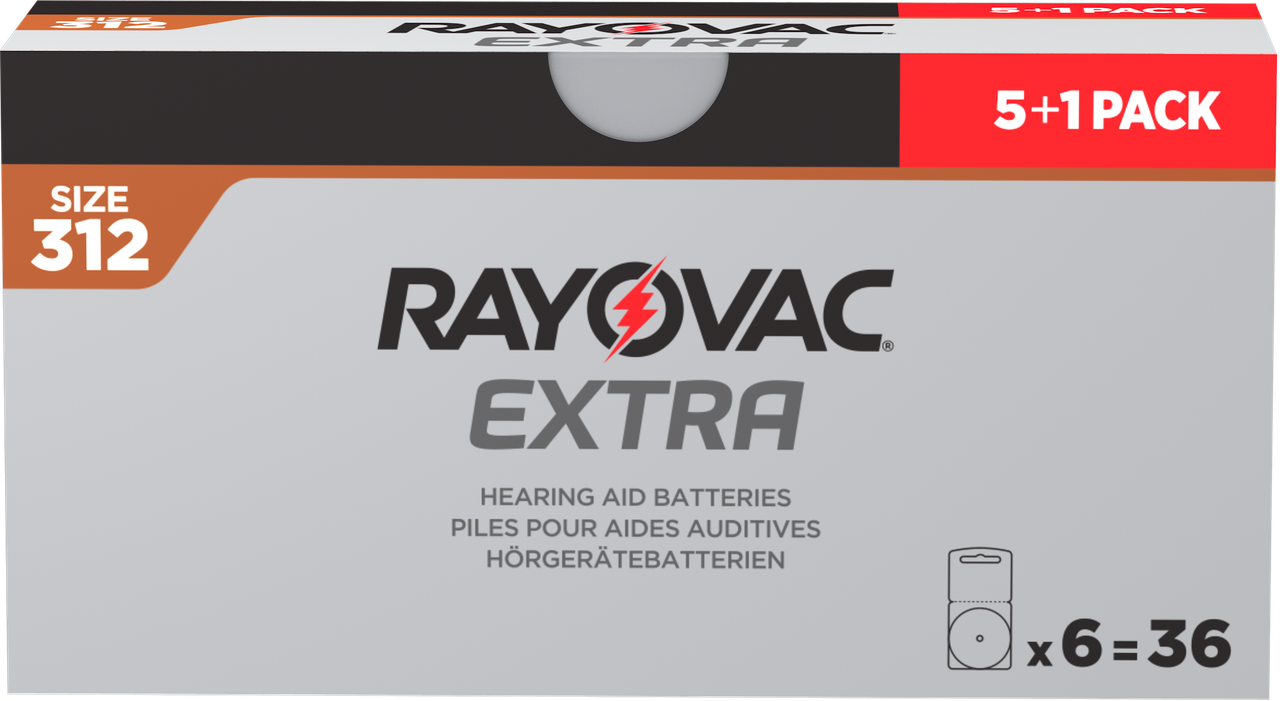 Батарейки для слуховых аппаратов Rayovac EXTRA 312 (72шт) - фото 4 - id-p1413595629