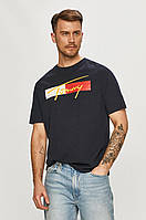 Мужская футболка Tommy Hilfiger, черная томми хилфигер