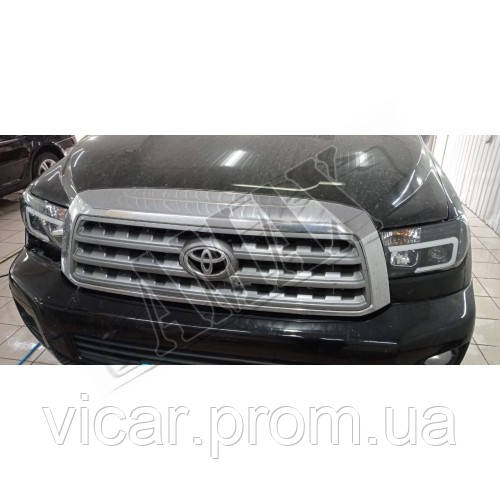 Передние линзовые фары с led элементами Toyota Sequoia - фото 7 - id-p1138829140