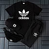 Чоловічий костюм шорти та футболка Adidas Літній комплект Адідас бавовна, фото 6