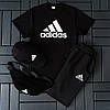 Чоловічий костюм шорти та футболка Adidas Літній комплект Адідас бавовна, фото 7