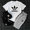 Чоловічий костюм шорти та футболка Adidas Літній комплект Адідас бавовна, фото 8