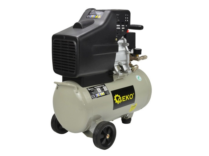 Компресор масляний 24л з манометром Geko 24л 210л.хв8бар компресор масляний 24л для гаража, фото 1