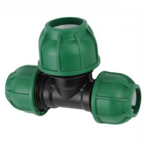 Трійник швидкозажимний компресійний 32мм х 25мм х 32мм (Irritec) Італія, фото 1