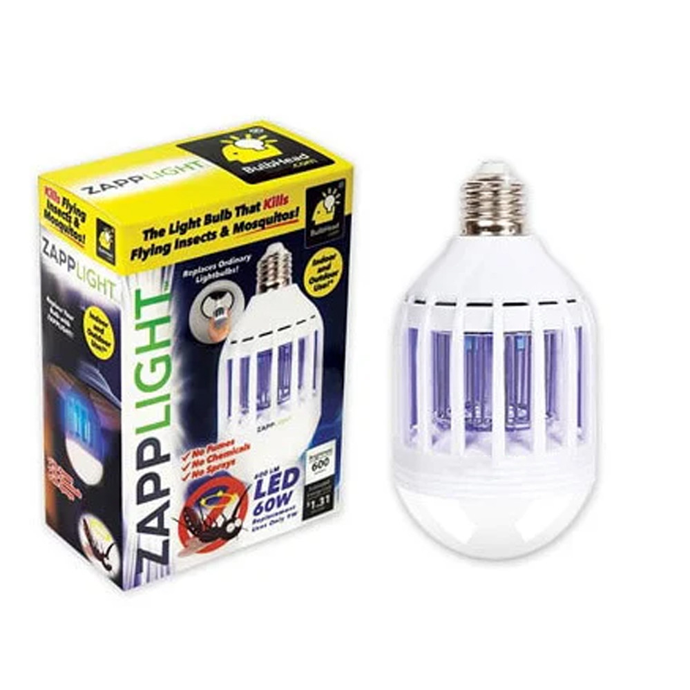 Засіб /Лампочка/ від комарів, москітів, Знищувач комах Zapp Light LED Lamp, Антимоскітна лампа, фото 1