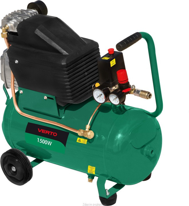 Промисловий масляний компресор 24л VERTO 210л.хв 8бар побутовий компресор, фото 1