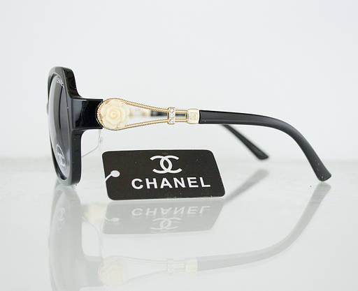 Окуляри жіночі сонцезахисні брендові Chanel (Шанель) - Чорні - 302, фото 4