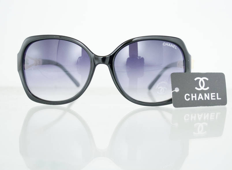 Окуляри жіночі сонцезахисні брендові Chanel (Шанель) - Чорні - 302, фото 3